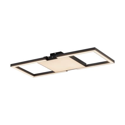 Eglo - LED Stmievateľné stropné svietidlo LED/26,2W/230V 2700-6500K čierna + diaľkové ovládanie