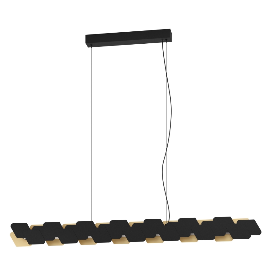 Eglo - LED Stmievateľný luster na lanku LED/44W/230V 3000K čierna/zlatá