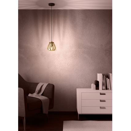 Eglo - Luster na lanku 1xE27/40W/230V zlatá