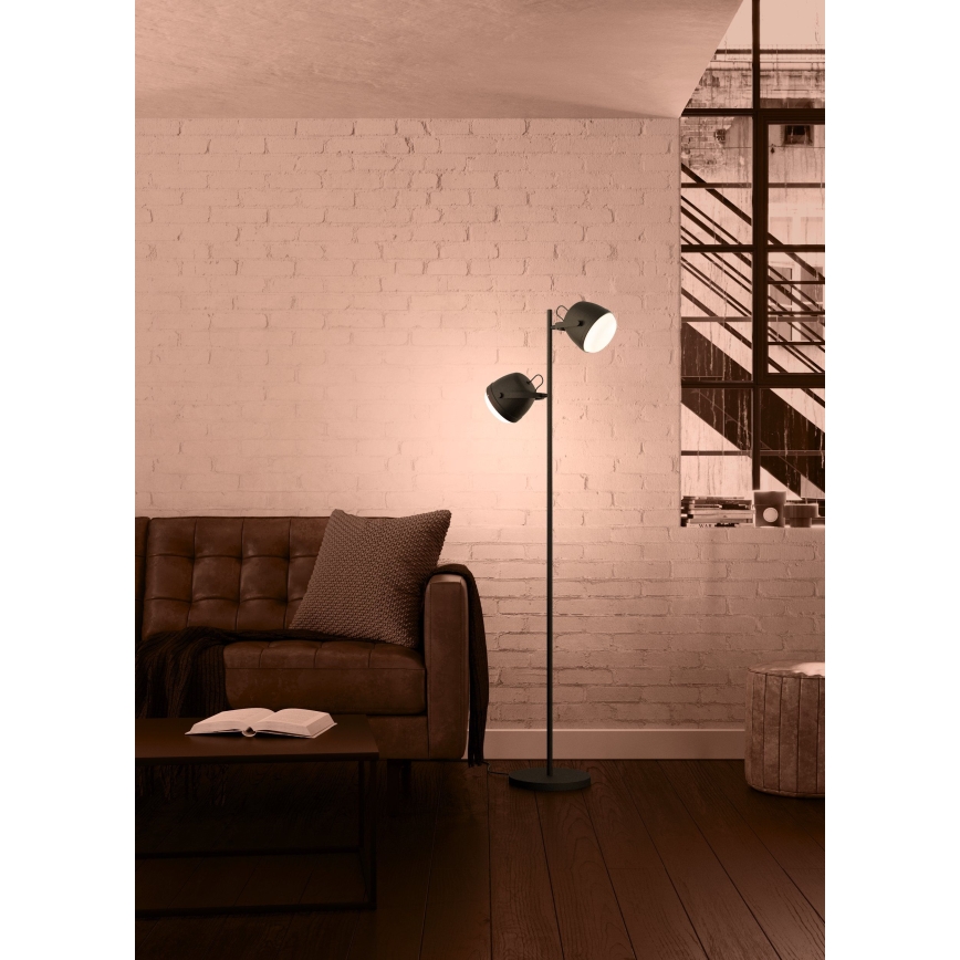 Eglo - Stojacia lampa 2xE27/28W/230V čierna