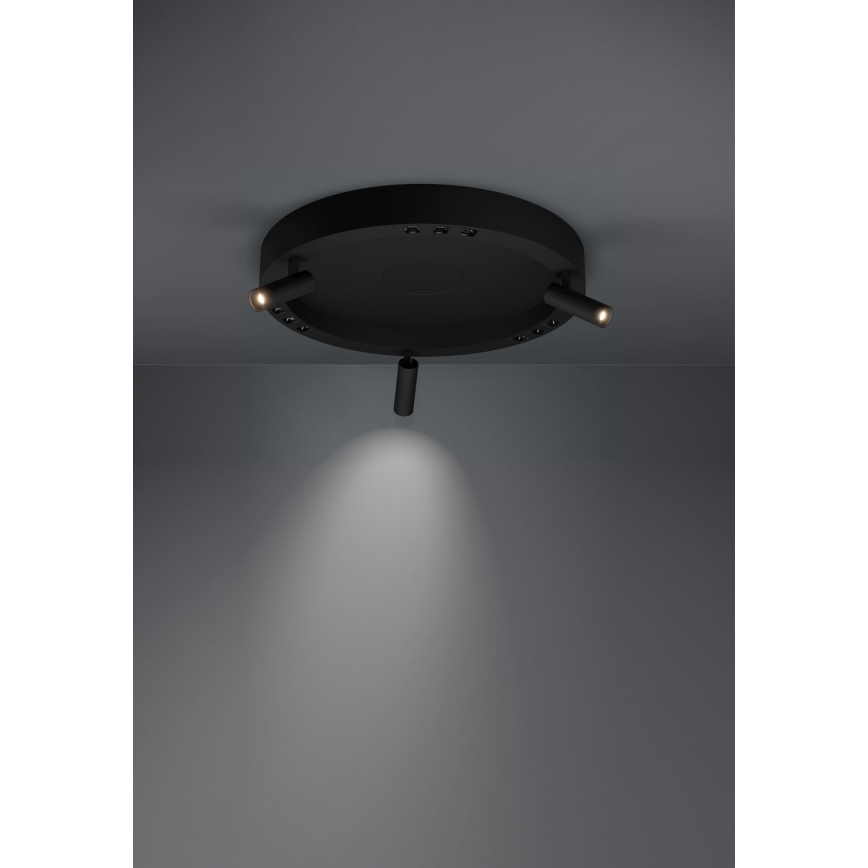 Eglo - LED Stmievateľné stropné svietidlo 3xLED/8W/230V + 3xLED/8,5W 3000K čierna + diaľkové ovládanie