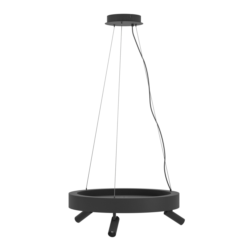 Eglo - LED Stmievateľný luster na lanku 3xLED/8W/230V + 3xLED/8,5W 3000K čierna + diaľkové ovládanie