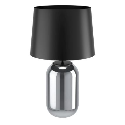 Eglo - Stolná lampa 1xE27/40W/230V čierna/dymová