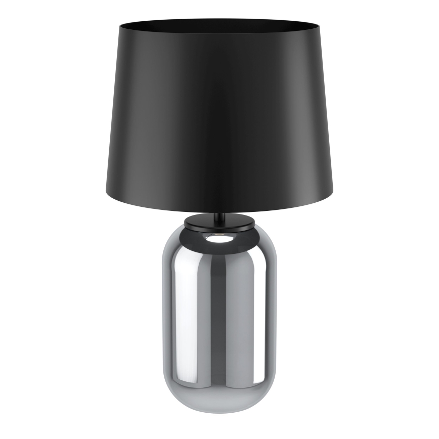 Eglo - Stolná lampa 1xE27/40W/230V čierna/dymová