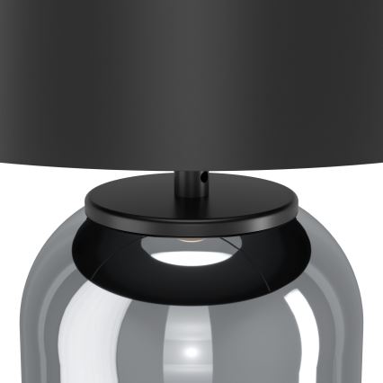 Eglo - Stolná lampa 1xE27/40W/230V čierna/dymová