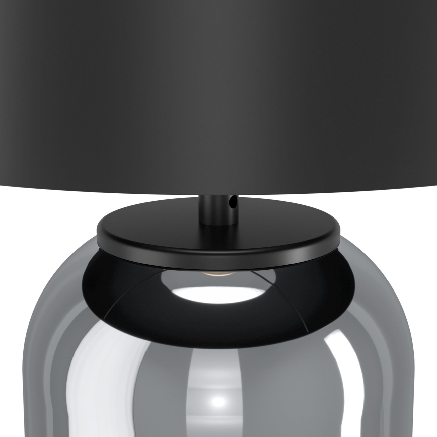 Eglo - Stolná lampa 1xE27/40W/230V čierna/dymová