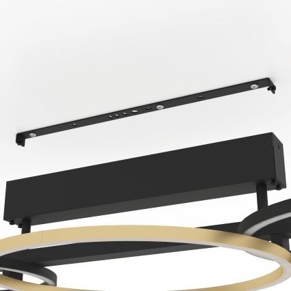 Eglo - LED Stmievateľný prisadený luster 2xLED/12,5W/230V + LED/15,5W 3000K čierna