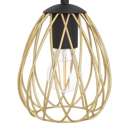 Eglo - Luster na lanku 6xE27/40W/230V čierna/zlatá