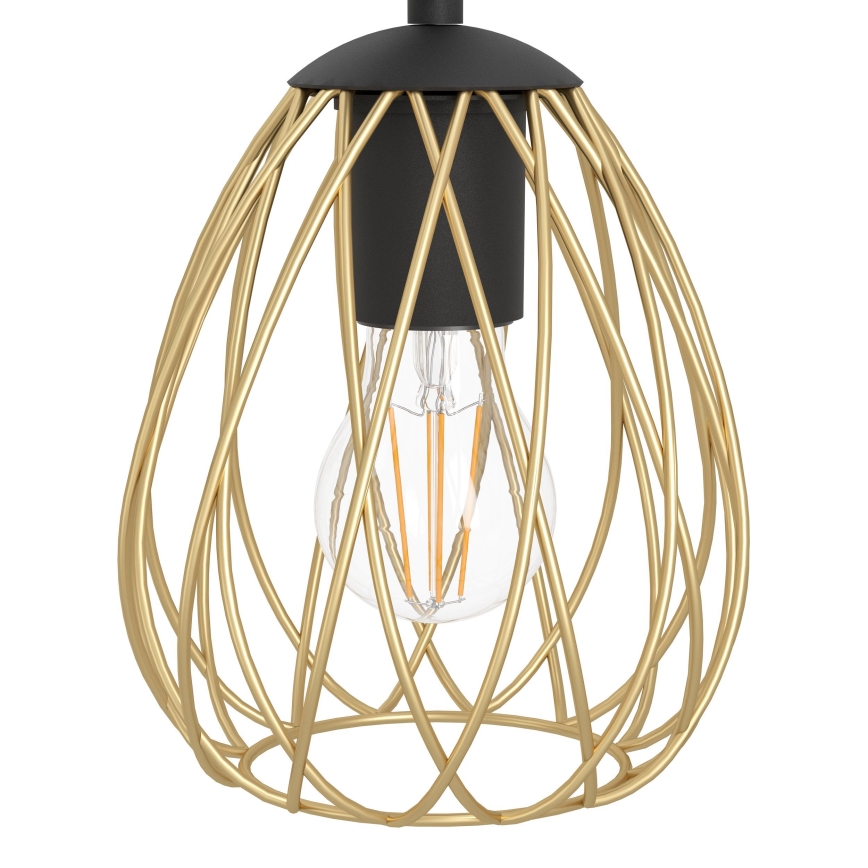 Eglo - Luster na lanku 6xE27/40W/230V čierna/zlatá