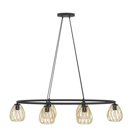 Eglo - Luster na lanku 6xE27/40W/230V čierna/zlatá