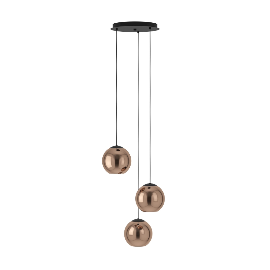Eglo - Luster na lanku 3xE27/40W/230V medená