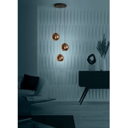Eglo - Luster na lanku 3xE27/40W/230V medená