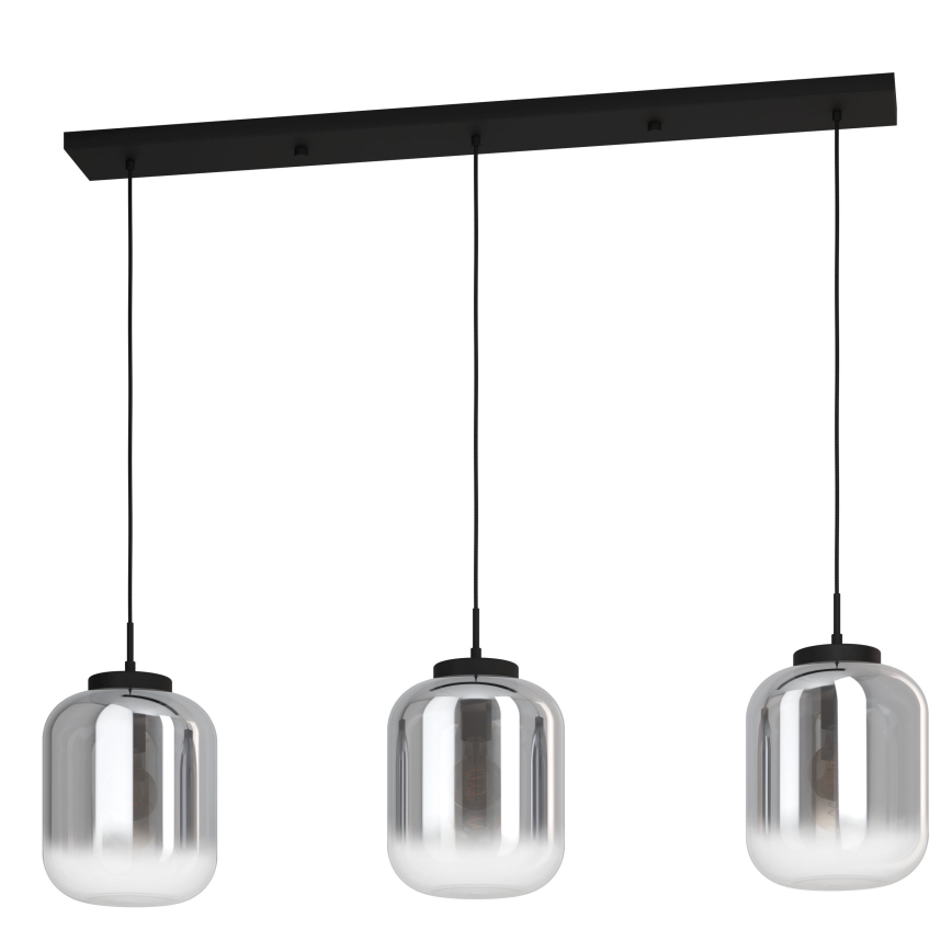 Eglo - Luster na lanku 3xE27/40W/230V dymová