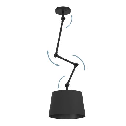 Eglo - Luster na tyči 1xE27/40W/230V čierna