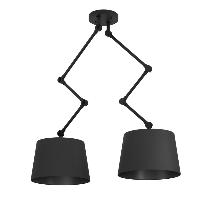 Eglo - Luster na tyči 2xE27/40W/230V čierna
