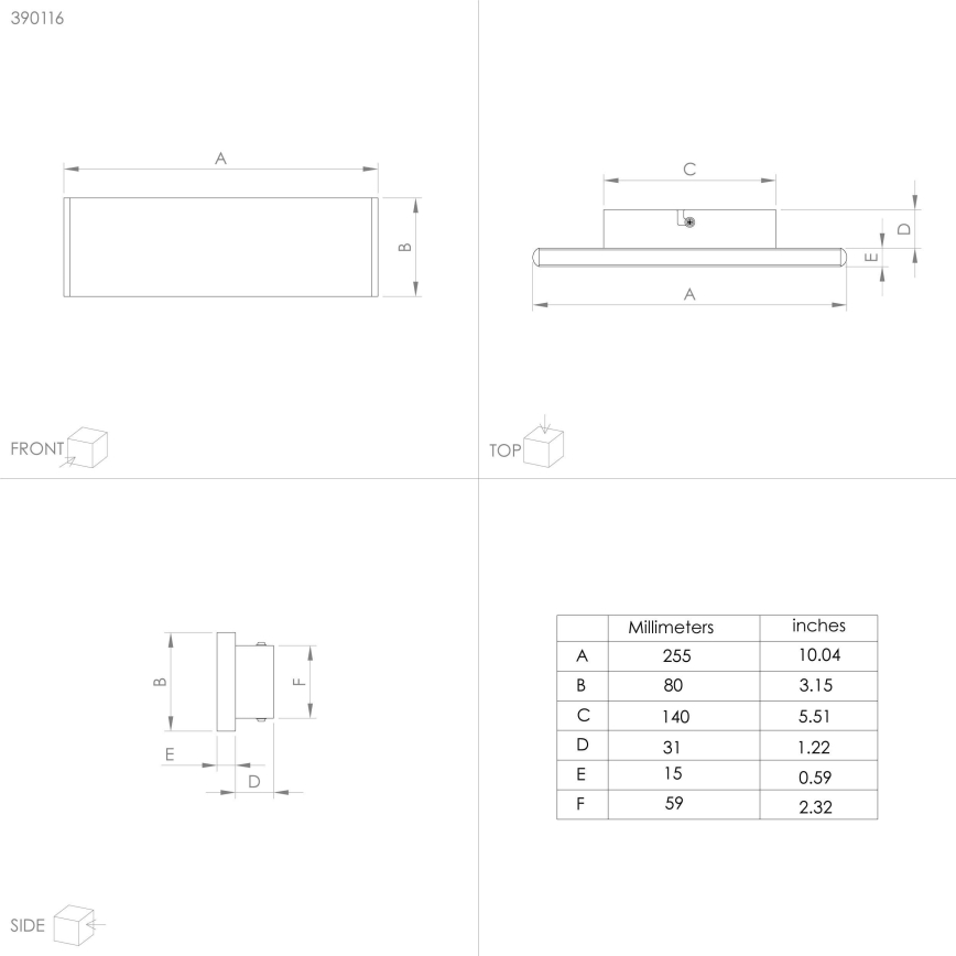 Eglo - LED Nástenné svietidlo 2xLED/5,4W/230V 3000K čierna