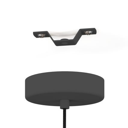 Eglo - Luster na lanku 1xE27/40W/230V čierna