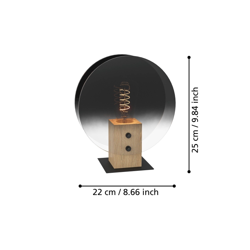 Eglo - Luster na lanku 1xE27/40W/230V dymová