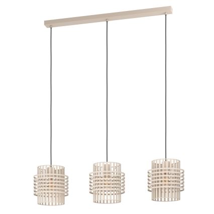 Eglo - Luster na lanku 3xE27/40W/230V krémová