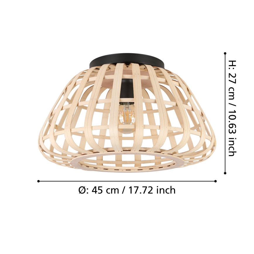 Eglo - Stropné svietidlo 1xE27/40W/230V bambus