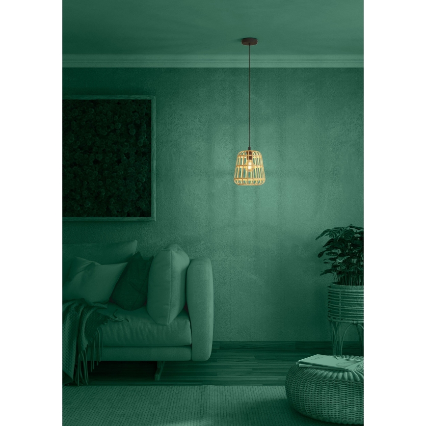 Eglo - Luster na lanku 1xE27/40W/230V pr. 24 cm bambus
