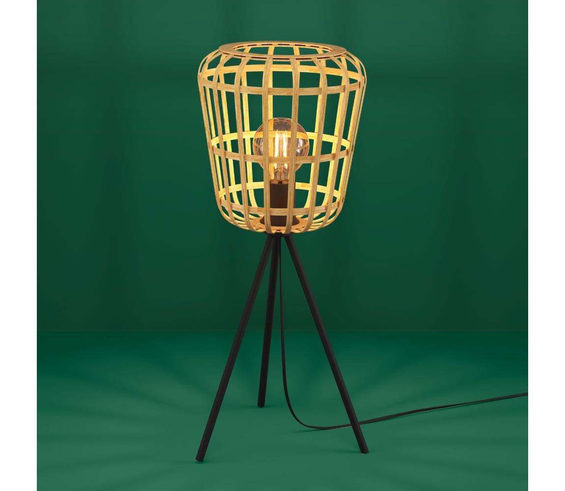 Eglo 390154 - Stolná lampa MONTEZUELO 1xE27/40W/230V hnedá
