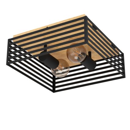 Eglo - Stropné svietidlo 2xE27/40W/230V čierna/hnedá