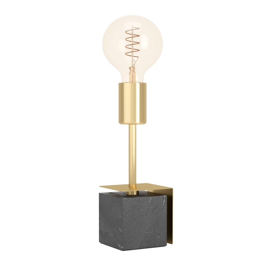 Eglo - Stolná lampa 1xE27/40W/230V zlatá/čierny mramor