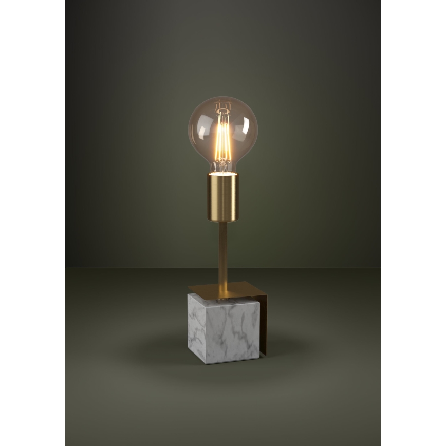 Eglo - Stolná lampa 1xE27/40W/230V zlatá/biely mramor