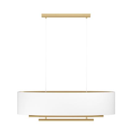 Eglo - Luster na lanku 4xE27/40W/230V biela/zlatá