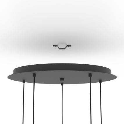 Eglo - Luster na lanku 5xE27/40W/230V čierna/zlatá