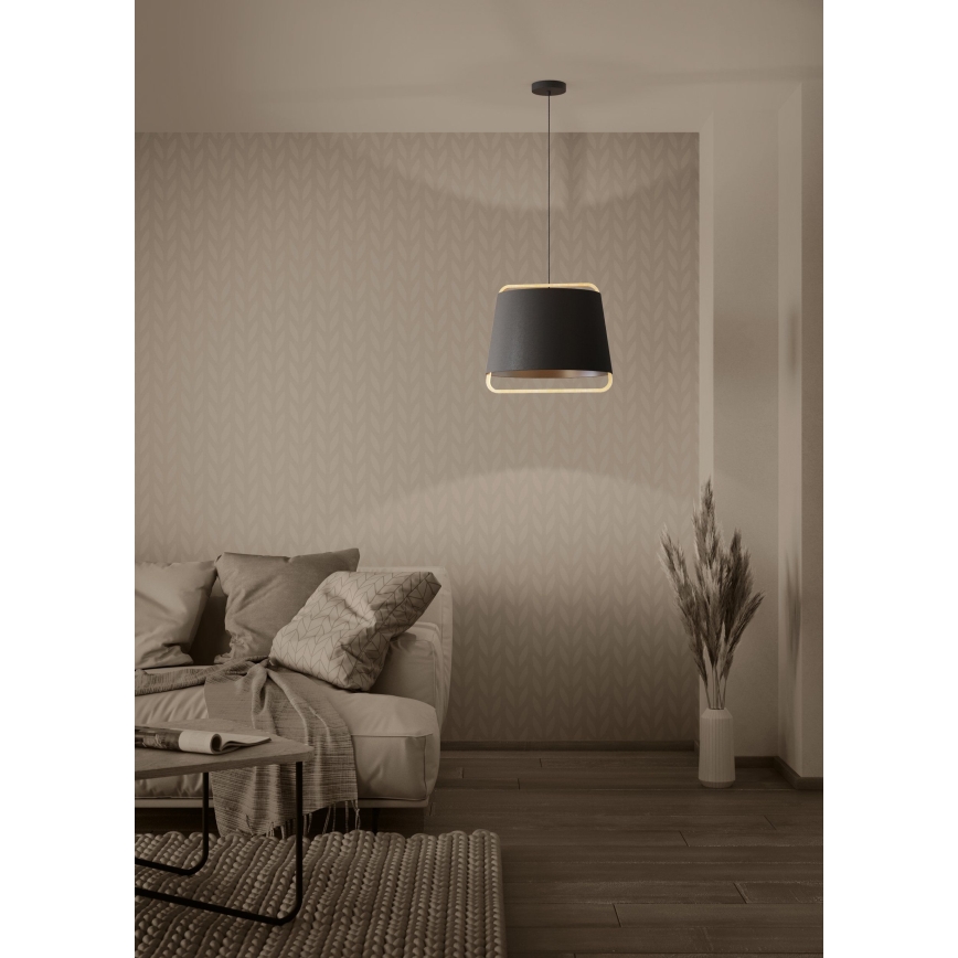 Eglo - Luster na lanku 1xE27/40W/230V čierna