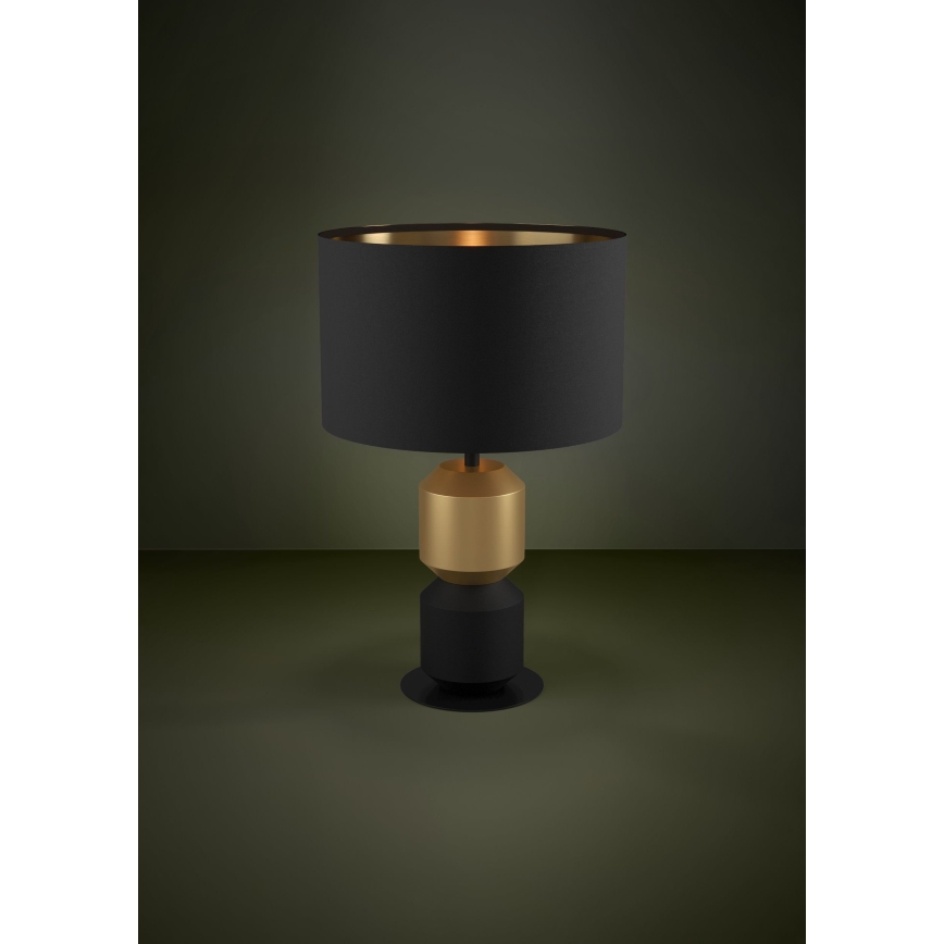 Eglo - Stolná lampa 1xE27/40W/230V čierna/zlatá