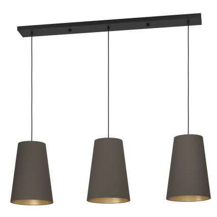 Eglo - Luster na lanku 3xE27/40W/230V hnedá
