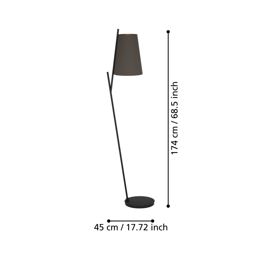Eglo - Stojacia lampa 1xE27/40W/230V hnedá