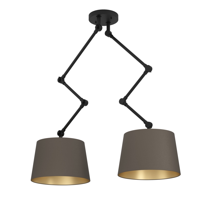 Eglo - Luster na tyči 2xE27/40W/230V hnedá