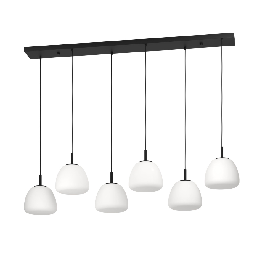 Eglo - Luster na lanku 6xE27/40W/230V čierna
