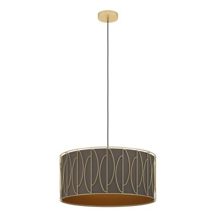 Eglo - Luster na lanku 1xE27/40W/230V zlatá/hnedá