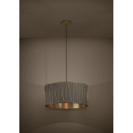 Eglo - Luster na lanku 1xE27/40W/230V zlatá/hnedá
