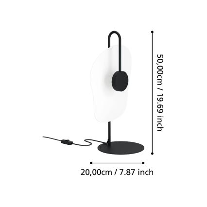 Eglo - LED Stolná lampa LED/5,4W/230V 3000K čierna