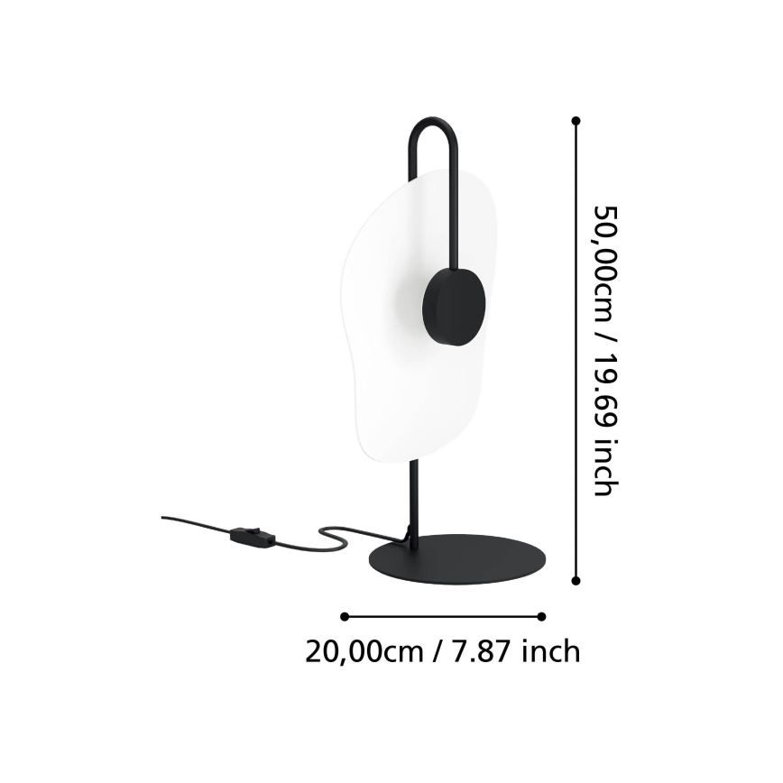 Eglo - LED Stolná lampa LED/5,4W/230V 3000K čierna