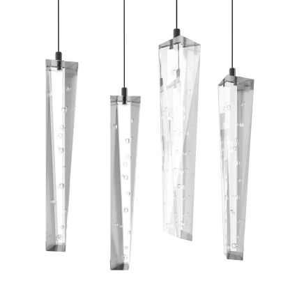 Eglo - LED Stmievateľný luster na lanku 8xLED/4,2W/230V 3000K číra