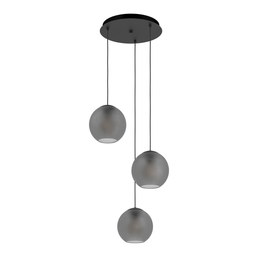 Eglo - Luster na lanku 3xE27/40W/230V dymová