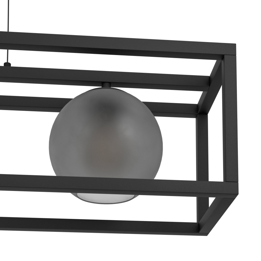Eglo - Luster na lanku 3xE27/40W/230V dymová/čierna