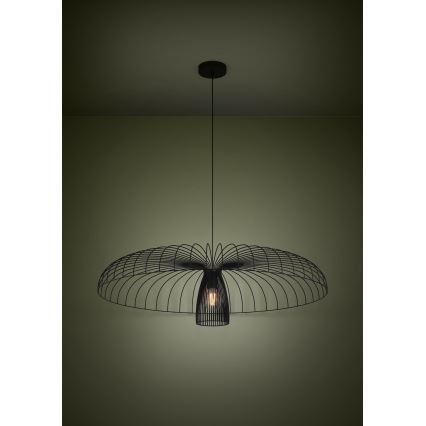 Eglo - Luster na lanku 1xE27/60W/230V pr. 98,5 cm čierna