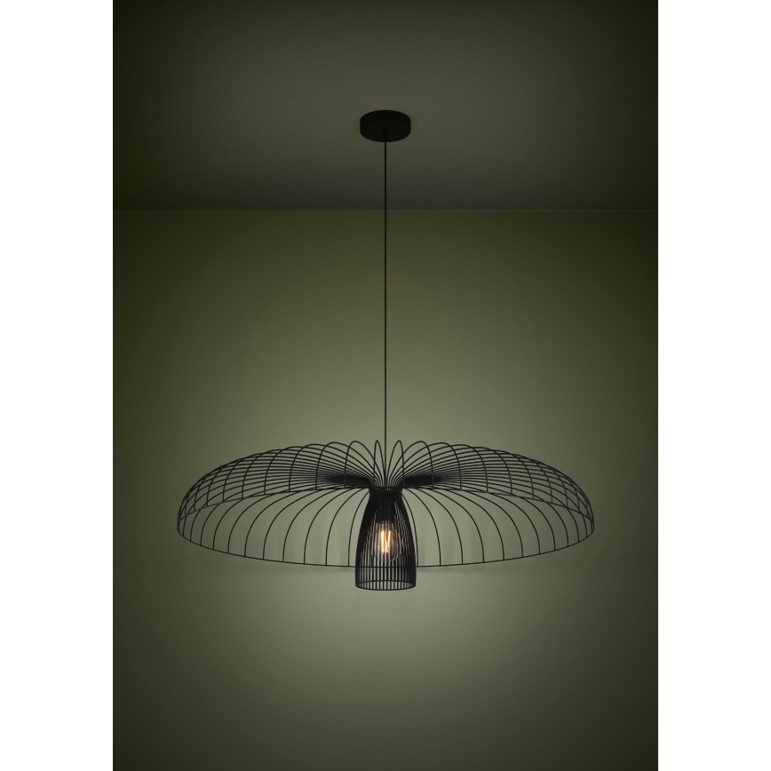 Eglo - Luster na lanku 1xE27/60W/230V pr. 98,5 cm čierna