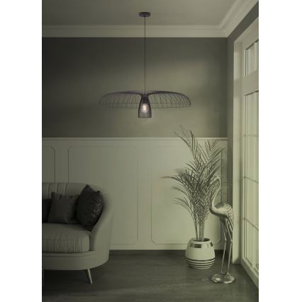 Eglo - Luster na lanku 1xE27/60W/230V pr. 98,5 cm čierna