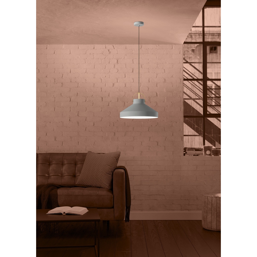 Eglo - Luster na lanku 1xE27/40W/230V šedá