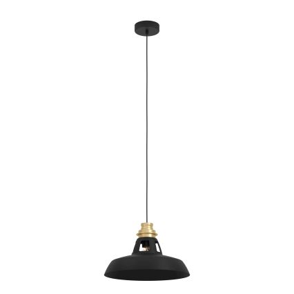 Eglo - Luster na lanku 1xE27/40W/230V čierna/zlatá