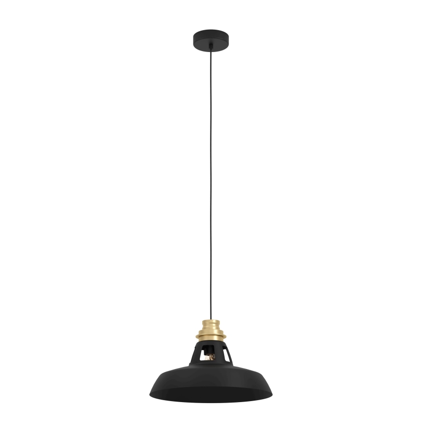 Eglo - Luster na lanku 1xE27/40W/230V čierna/zlatá